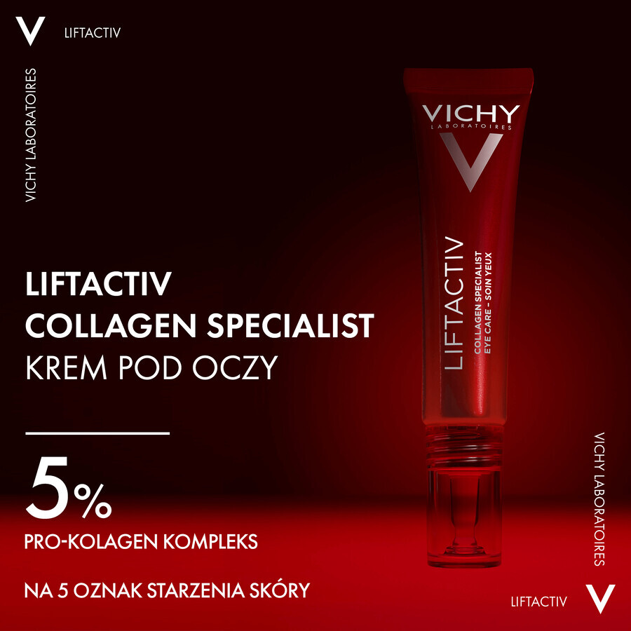 Vichy Liftactiv Collagen Specialist, cremă de ochi, 15 ml