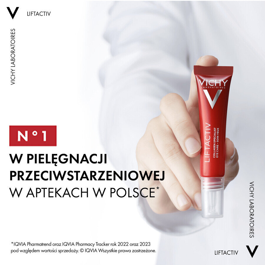 Vichy Liftactiv Collagen Specialist, cremă de ochi, 15 ml