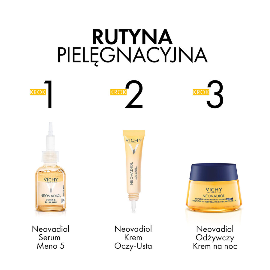 Set Vichy Neovadiol Post-Menopause, cremă de zi antirid, 50 ml + cremă de noapte, 50 ml + trusă de machiaj gratuită