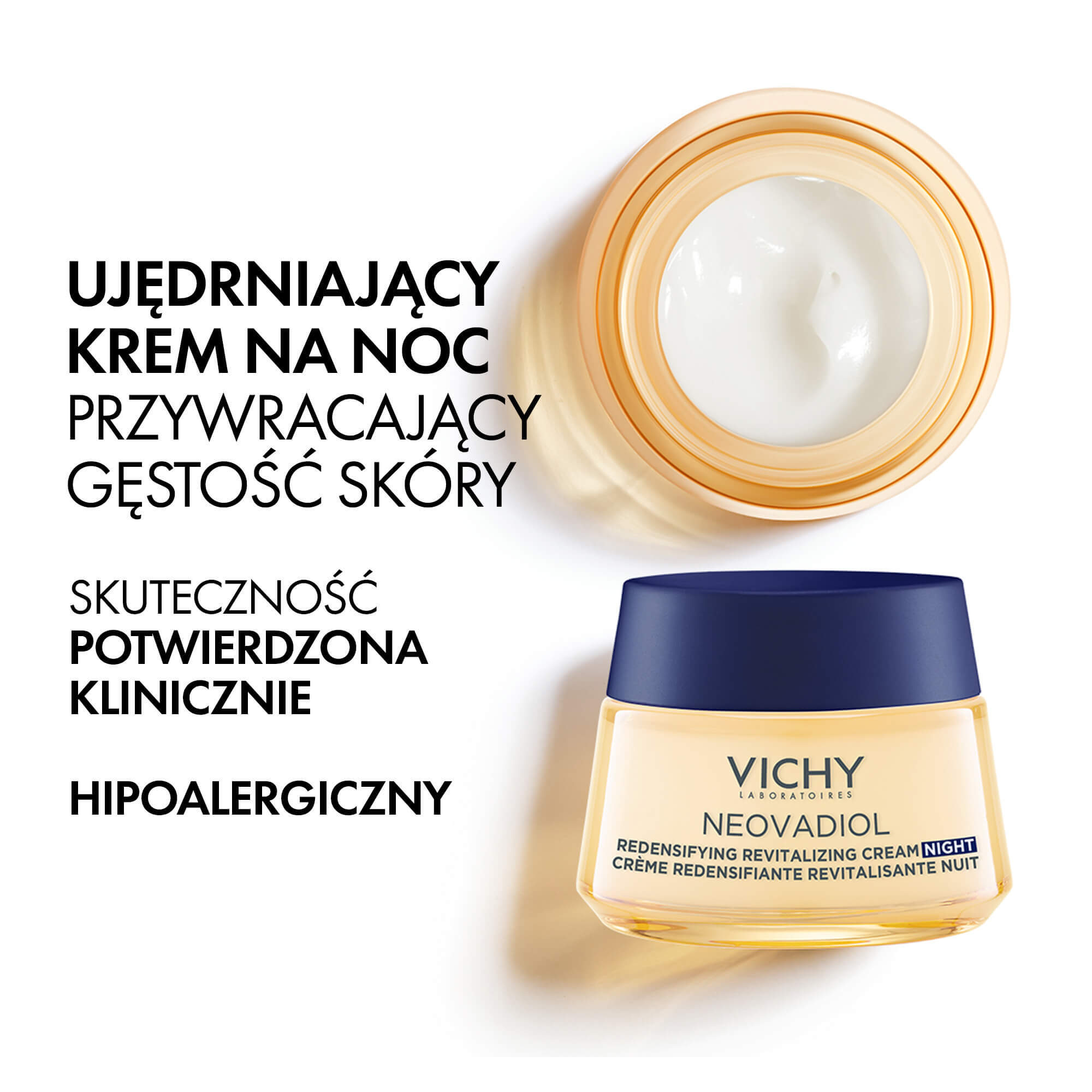 Set Vichy Neovadiol Peri-Menopause, cremă de zi de întărire care restabilește densitatea, 50 ml + cremă de noapte, 50 ml + sac cosmetic gratuit