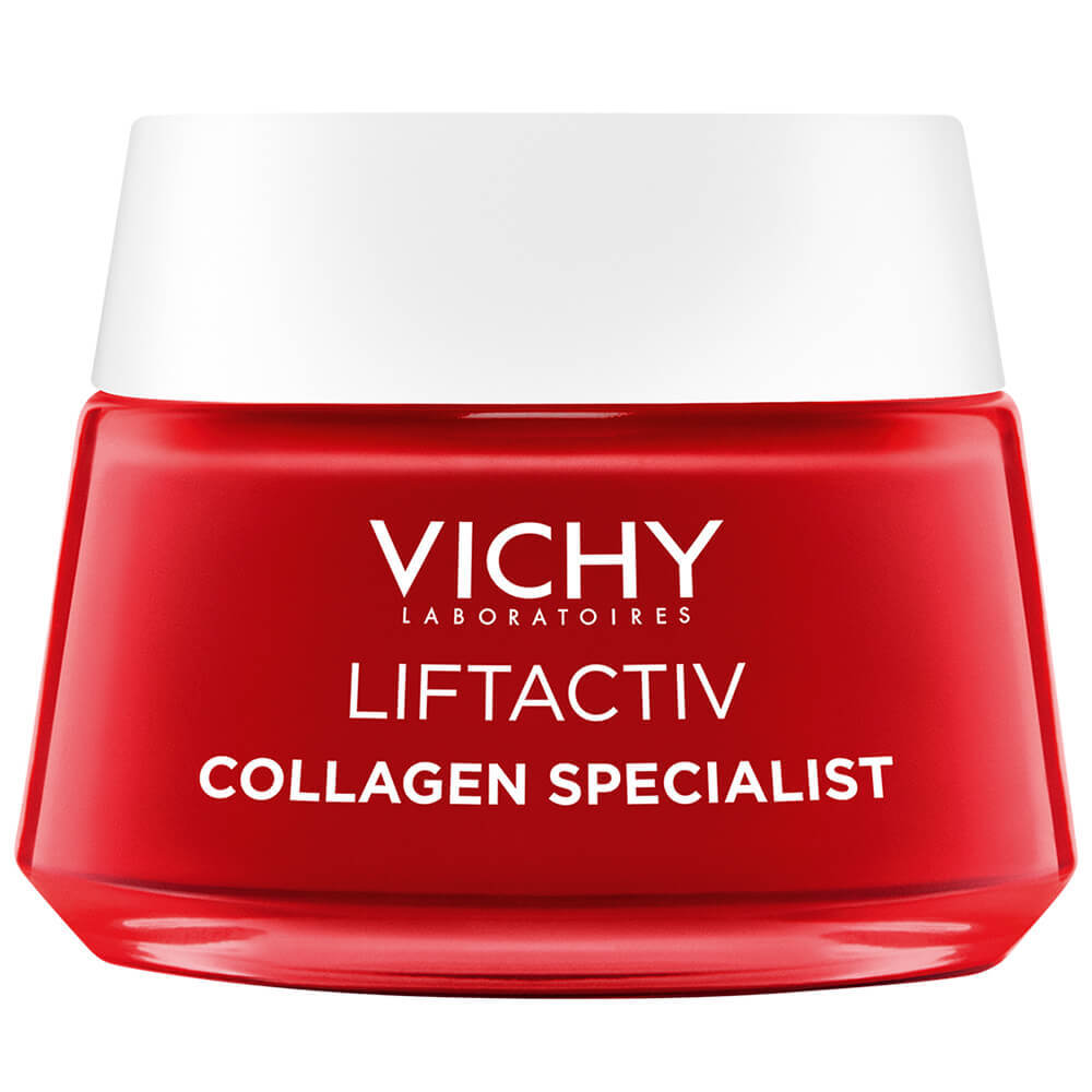 Set Vichy Liftactiv Collagen Specialist, cremă antirid, 50 ml + cremă de noapte, 50 ml + trusă de machiaj gratuită