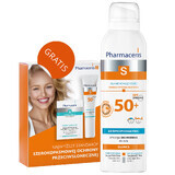 Pharmaceris S, Emulsie protectoare pentru bebeluși și copii, SPF 50+, 150 ml + Set, emulsie de protecție solară, SPF 50+, 10 ml + cremă, eșantion gratuit