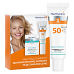 Pharmaceris S Sensi Protect, emulsie de protecție zilnică, SPF 50+, 50 ml + Set, emulsie de protecție solară, SPF 50+, 10 ml + cremă, eșantion gratuit