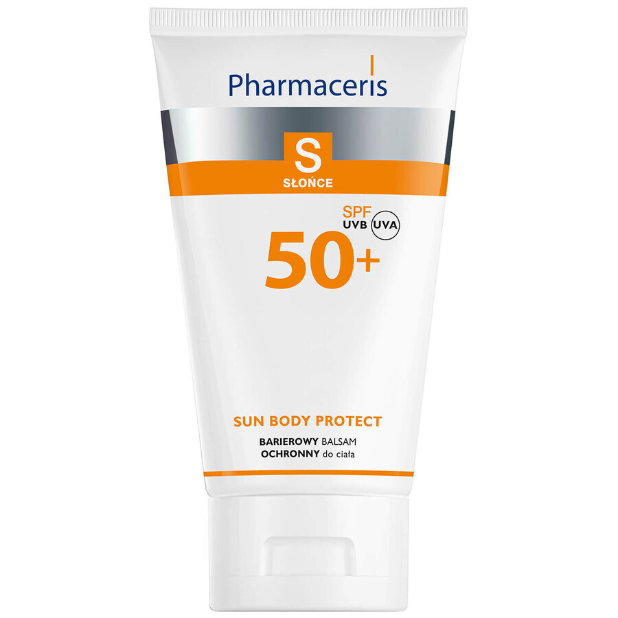 Pharmaceris S Sun Body Protect, lozione protettiva per il corpo, SPF 50+, 150 ml + Set, emulsione solare, SPF 50+, 10 ml + crema, campione gratuito