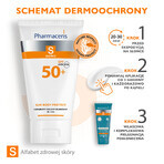 Pharmaceris S Sun Body Protect, lozione protettiva per il corpo, SPF 50+, 150 ml + Set, emulsione solare, SPF 50+, 10 ml + crema, campione gratuito