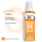 Pharmaceris S Sun Protect, huile sèche protectrice pour le corps, SPF 50+, 200 ml + Set, émulsion solaire, SPF 50+, 10 ml + crème, échantillon gratuit