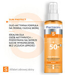 Pharmaceris S Sun Protect, huile sèche protectrice pour le corps, SPF 50+, 200 ml + Set, émulsion solaire, SPF 50+, 10 ml + crème, échantillon gratuit