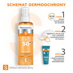 Pharmaceris S Sun Protect, huile sèche protectrice pour le corps, SPF 50+, 200 ml + Set, émulsion solaire, SPF 50+, 10 ml + crème, échantillon gratuit