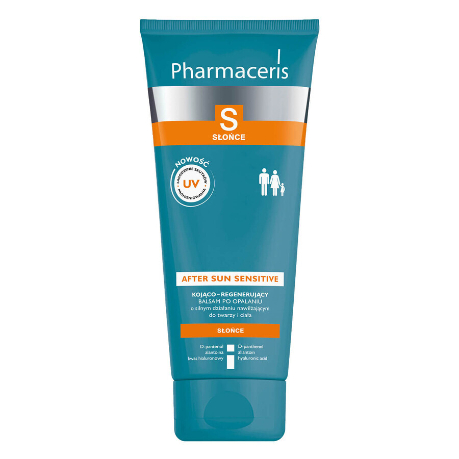 Pharmaceris S, Beruhigende und regenerierende After-Sun-Lotion, 200 ml + Set, Sonnenschutzemulsion, SPF 50+, 10 ml + Creme, Gratisprobe