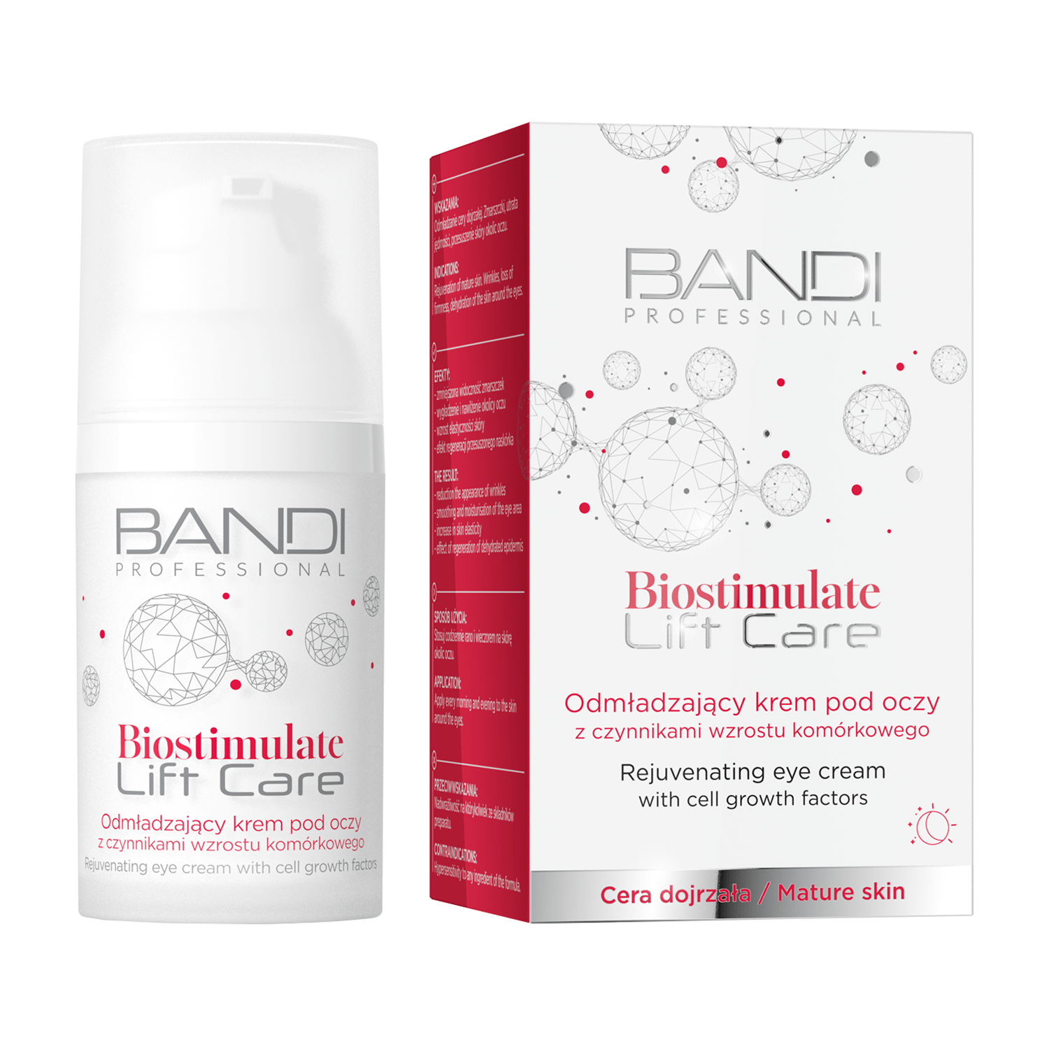 Bandi Biostimulate Lift Care, cremă întineritoare pentru ochi cu factori de creștere celulară, 30 ml