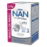 Nestle NAN Optipro Plus 3 HM-O, un produs pe bază de lapte pentru copii de peste 1 an, 1,2 kg