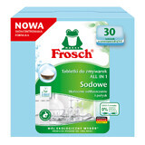 Set Frosch, tablete de spălat vase All In 1, sifon, 30 buc + gel detergent pentru vase, var, 650 ml + saci de reciclare, 3 bucăți gratuit