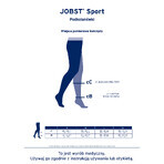 Jobst Sport, chaussettes de compression pour le sport, 20-30 mmHg, taille M, gris/graphite