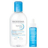 Bioderma Hydrabio set, sérum hidratante antiarrugas, 30 ml + fluido micelar hidratante para desmaquillar, piel deshidratada, 250 ml