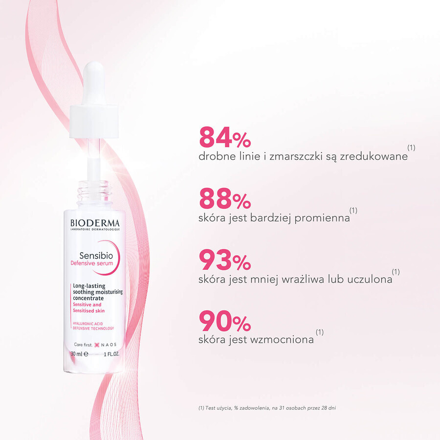 Set Bioderma Sensibio, ser hidratant facial calmant, piele sensibilă, 30 ml + apă micelară, piele sensibilă, 250 ml