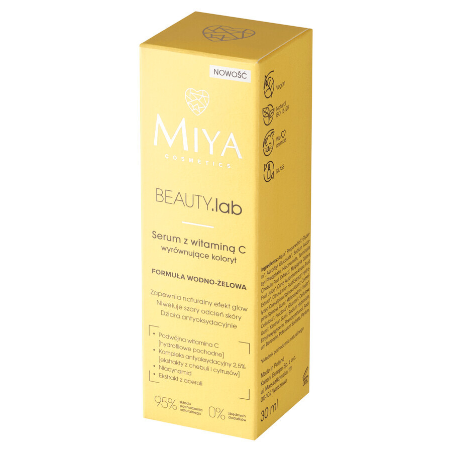 Miya BEAUTY.lab, Sérum à la vitamine C pour unifier le teint, 30 ml