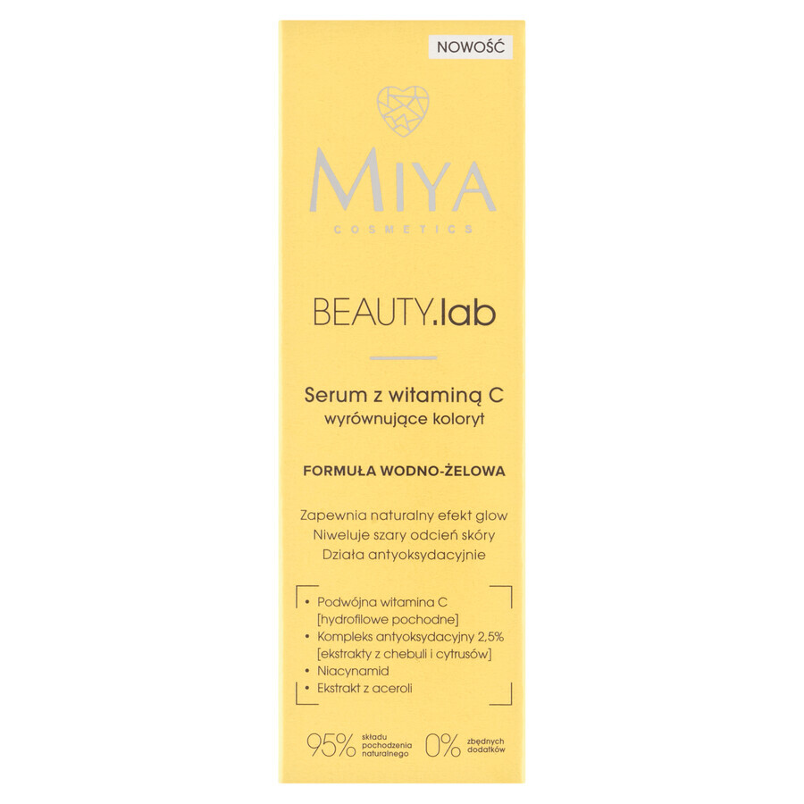 Miya BEAUTY.lab, Sérum à la vitamine C pour unifier le teint, 30 ml