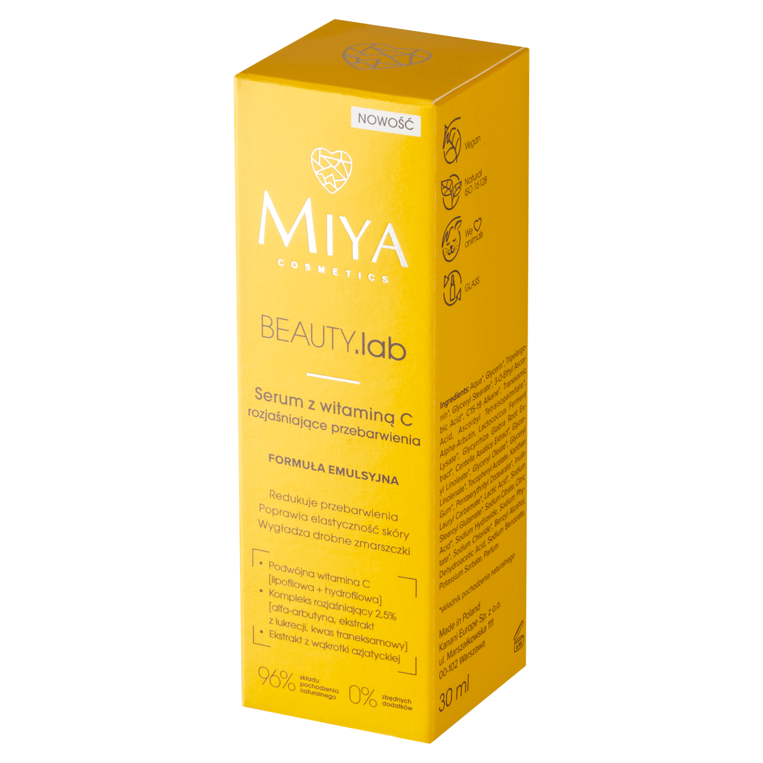 Miya BEAUTY.lab, Ser cu vitamina C pentru atenuarea hiperpigmentării, 30 ml