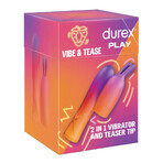 Durex Play Vibe &amp; Tease, vibrator 2 în 1 cu vârf stimulant