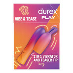 Durex Play Vibe &amp; Tease, vibrator 2 în 1 cu vârf stimulant