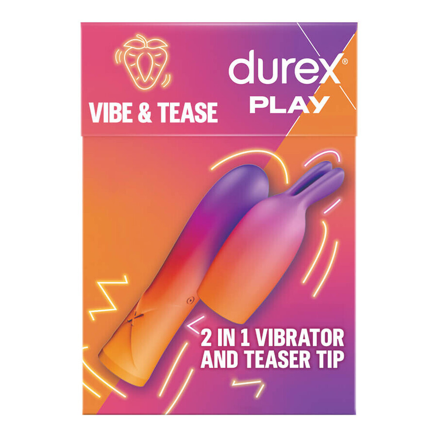 Durex Play Vibe &amp; Tease, vibrator 2 în 1 cu vârf stimulant