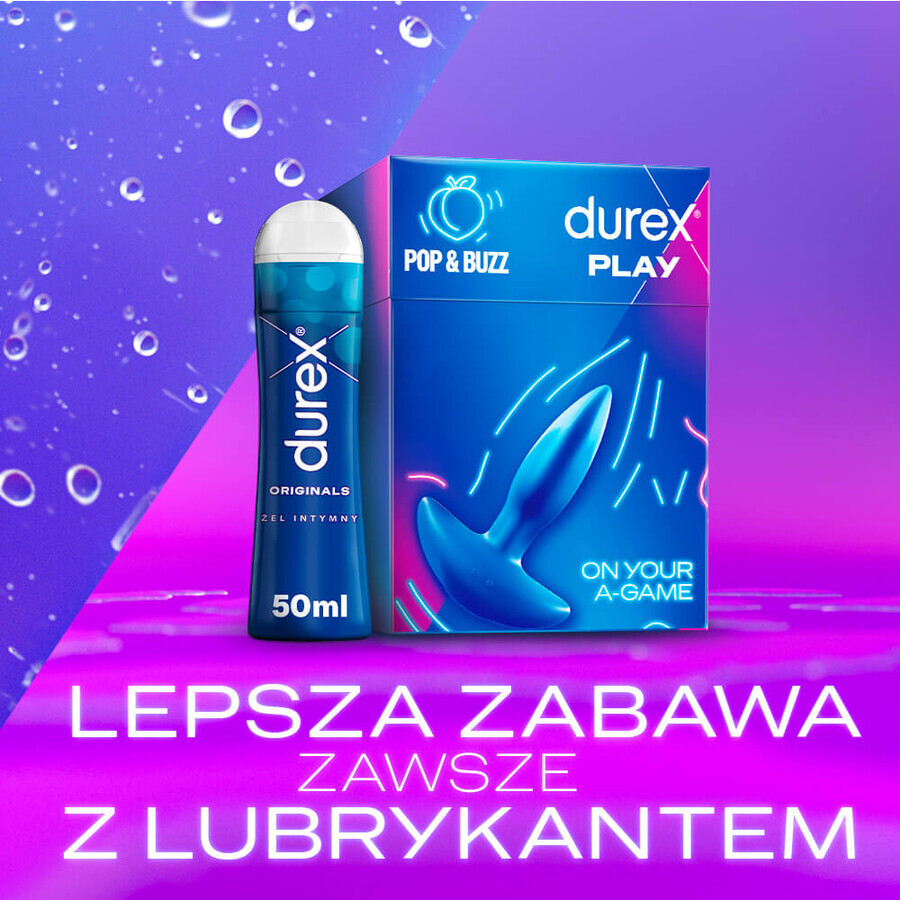 Durex Play Pop &amp; Buzz, plug anale vibrante