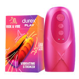 Durex Play Ride &amp; Vibe, masturbator masculin vibrator cu funcție de lingere