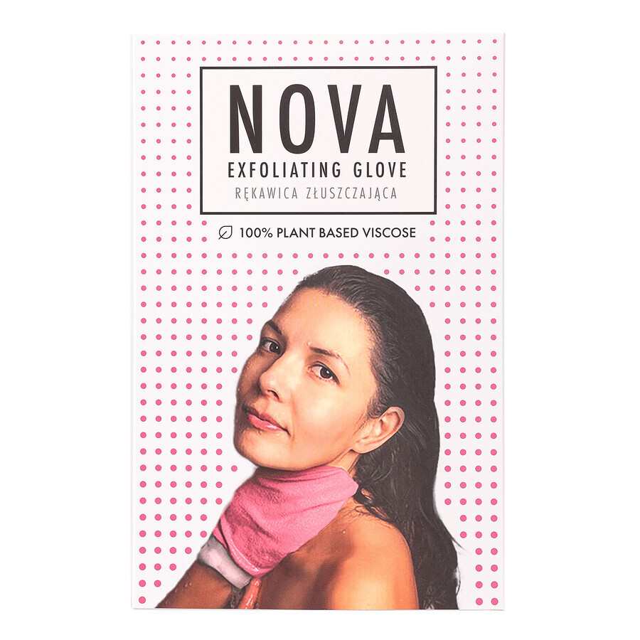 Sister Young, mănușă pentru exfoliere corporală, Nova Pink, 1 buc