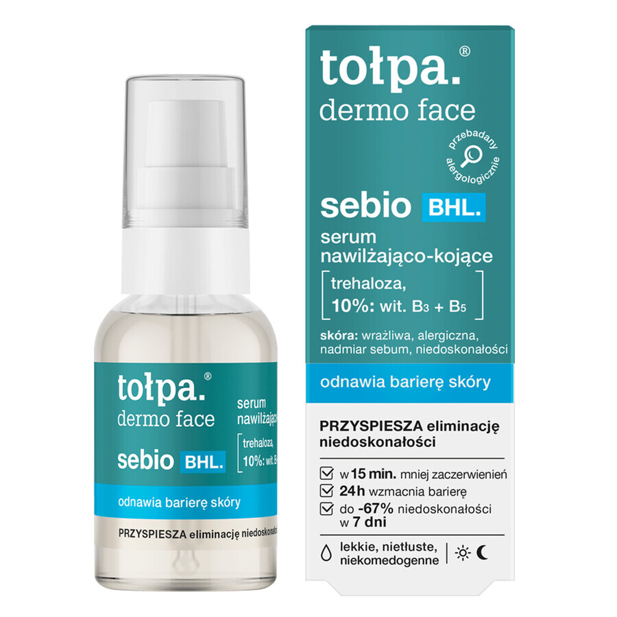 Tolpa Dermo Face Sebio BHL, ser hidratant și calmant, 30 ml