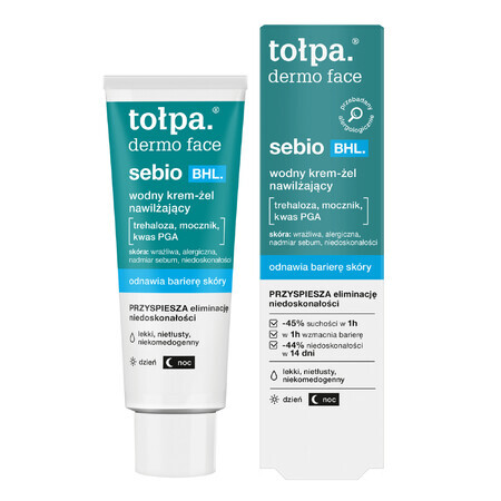 Tolpa Dermo Face Sebio BHL, hydraterende crème-gel op waterbasis, 40 ml