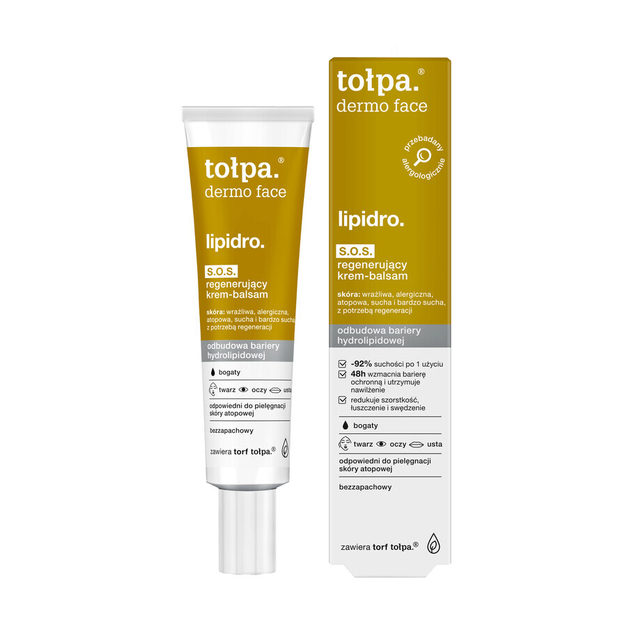 Tolpa Dermo Face Lipidro S.O.S, cremă-balsam regenerantă, 40 ml