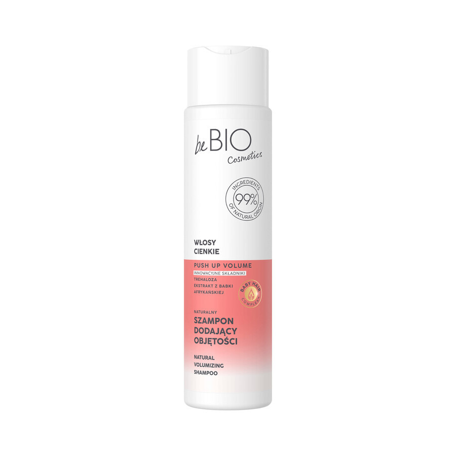 beBIO Cosmetics Baby Hair Complex, shampooing naturel pour cheveux fins, donne du volume, 300 ml