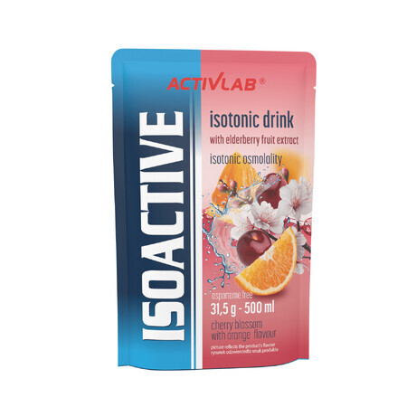 Activlab Isoactive, băutură izotonică concentrată, flori de cireș cu portocale, 20 pliculețe