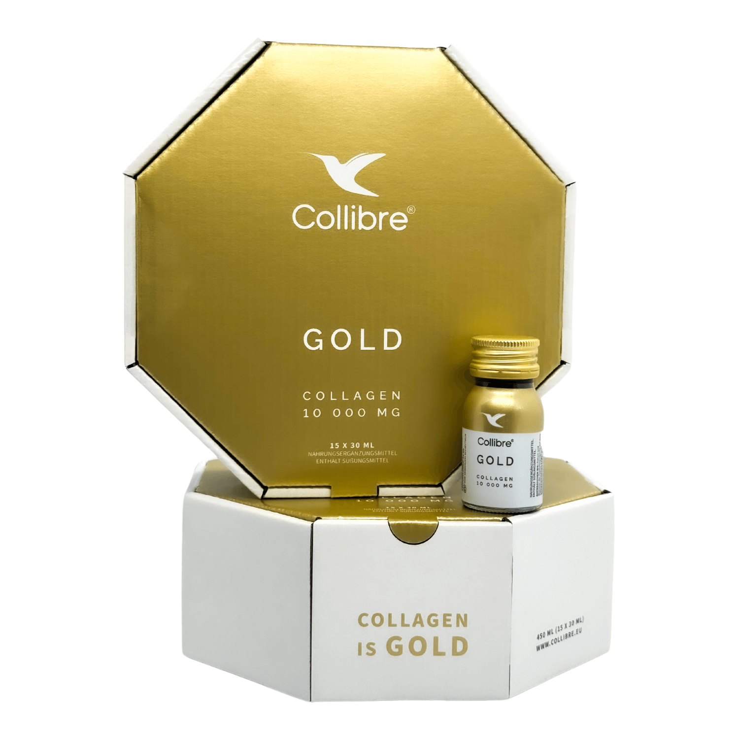 Collibre Gold Shot, colagen 10000 mg, 30 ml x 15 bucăți