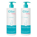 Set Oillan Baby, Bade-, Körper- und Haargel 3in1, ab dem ersten Lebenstag, 2 x 400 ml