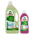 Set Frosch, gel per il lavaggio dei tessuti, aloe vera, 1,5 l + ammorbidente concentrato, fico, 750 ml