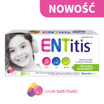 Set ENTitis pentru copii cu vârsta peste 3 ani, aromă tutti frutti, 3 x 30 de pastiluțe