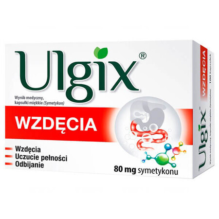 Ulgix Flatulență 80 mg, 100 capsule moi