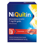 NiQuitin Transparent 7 mg/ 24h, sistem transdermic, plasture, 7 bucăți 