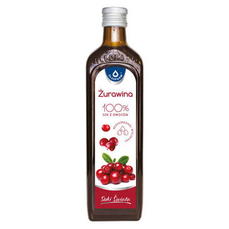 Oleofarm Juices of the World Cranberry, 100% suc de fructe, 490 ml