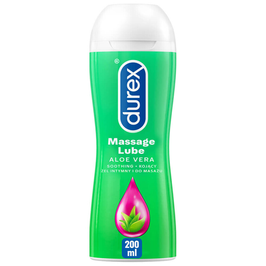 Durex, gel hidratant intim și de masaj 2în1, aloe vera, 200 ml