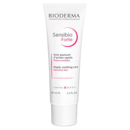 Bioderma Sensibio Forte, crème apaisante et hydratante intensive, 40 ml