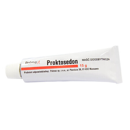 Proktosedon 5 mg + 5 mg + 10 mg + 10 mg/g, unguent rectal, 15 g