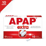 Apap Extra 500 mg + 65 mg, 10 comprimidos recubiertos