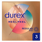 Durex Real Feel, prezervative netede fără latex, 3 bucăți