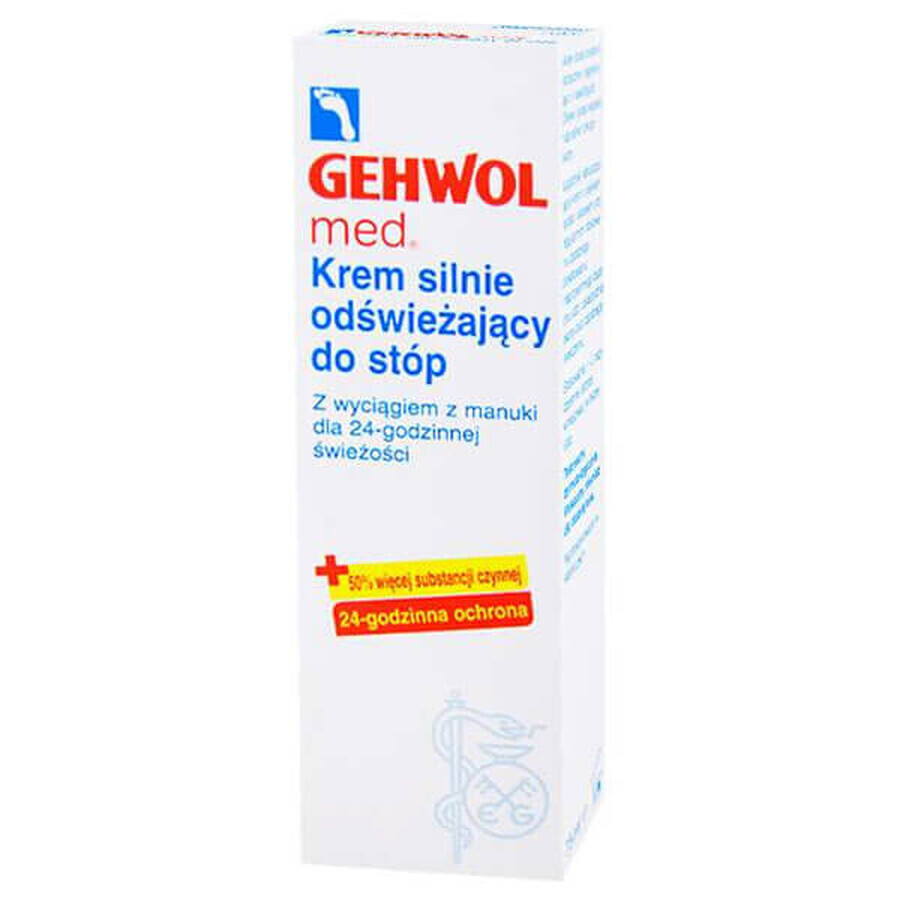 Gehwol med, cremă de picioare puternic revigorantă, 75 ml