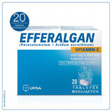 Efferalgan Vitamina C 330 mg + 200 mg, 20 comprimate efervescente