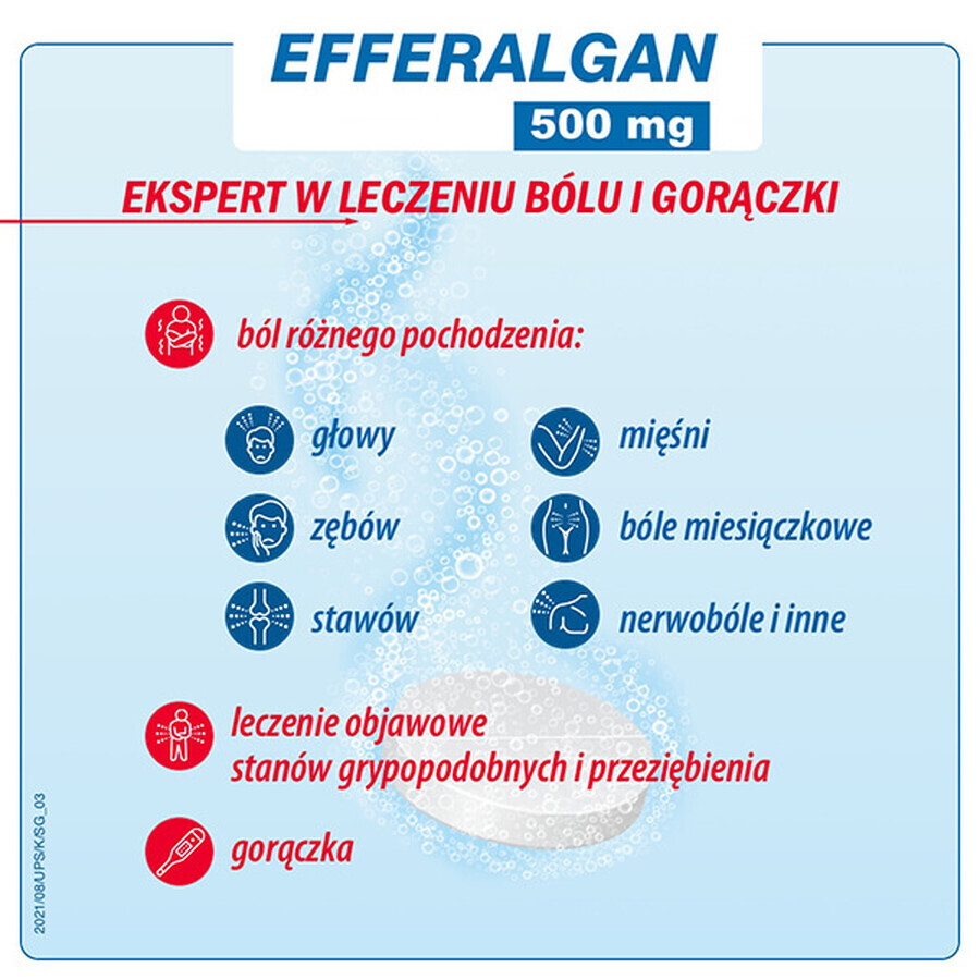 Efferalgan 500 mg, 16 comprimate efervescente