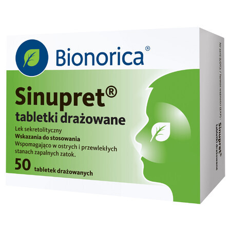 Sinupret, 50 geïrriteerde tabletten