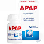 Apap 500 mg, 50 comprimate filmate